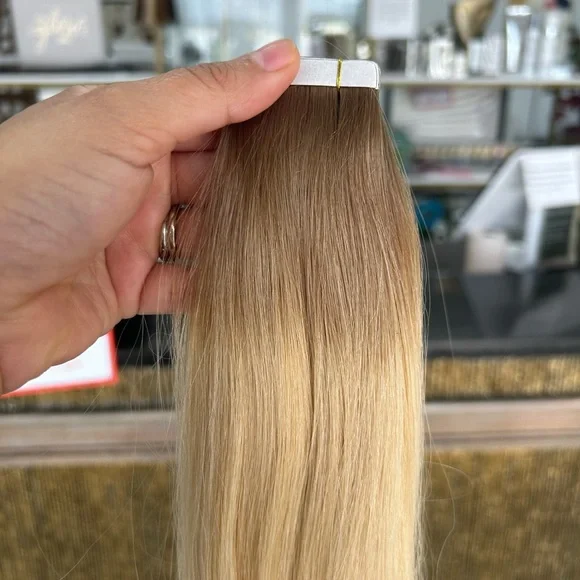 Remy Human Hair Tape-In Extensions 18” Straight,ombre(#T10/20)20pcs 50gBrand New - Picture 2 of 5